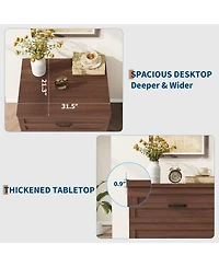 gaomon Farmhouse Lateral File Cabinet 2 Deep Drawers, Large Filing Storage