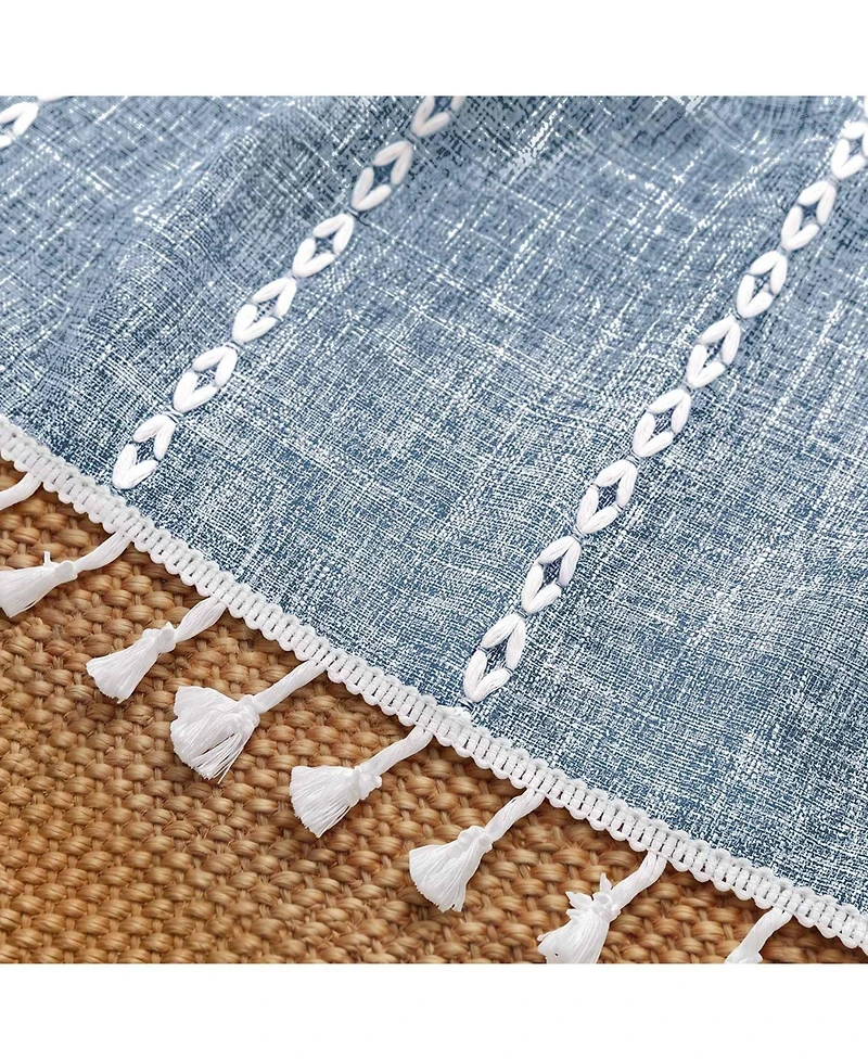 Awesome Home Casual Fringe Light Filtering Curtains Pair