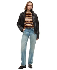 Tommy Hilfiger Women's Striped Slim-Fit Crewneck Cardigan