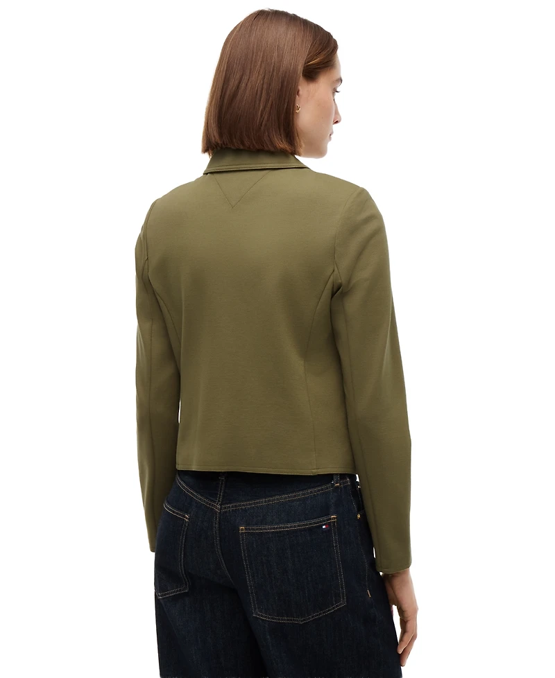 Tommy Hilfiger Women's Ponte Knit Band Collar Jacket