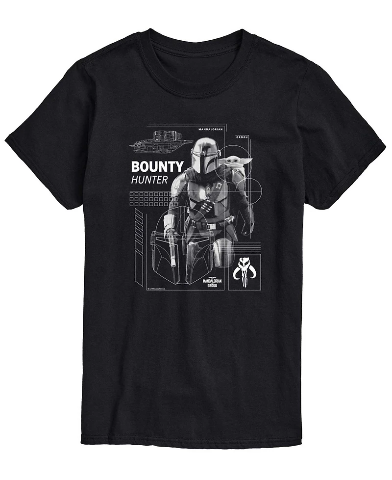 Airwaves Men's The Mandalorian & Grogu Bounty Hunter Graphic T-Shirt