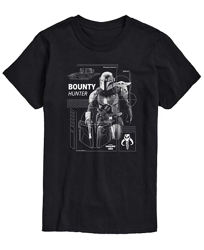 Airwaves Men's The Mandalorian & Grogu Bounty Hunter Graphic T-Shirt