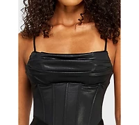 Alex & Sophia Women's Knit Foil Sleeveless Midi Dress