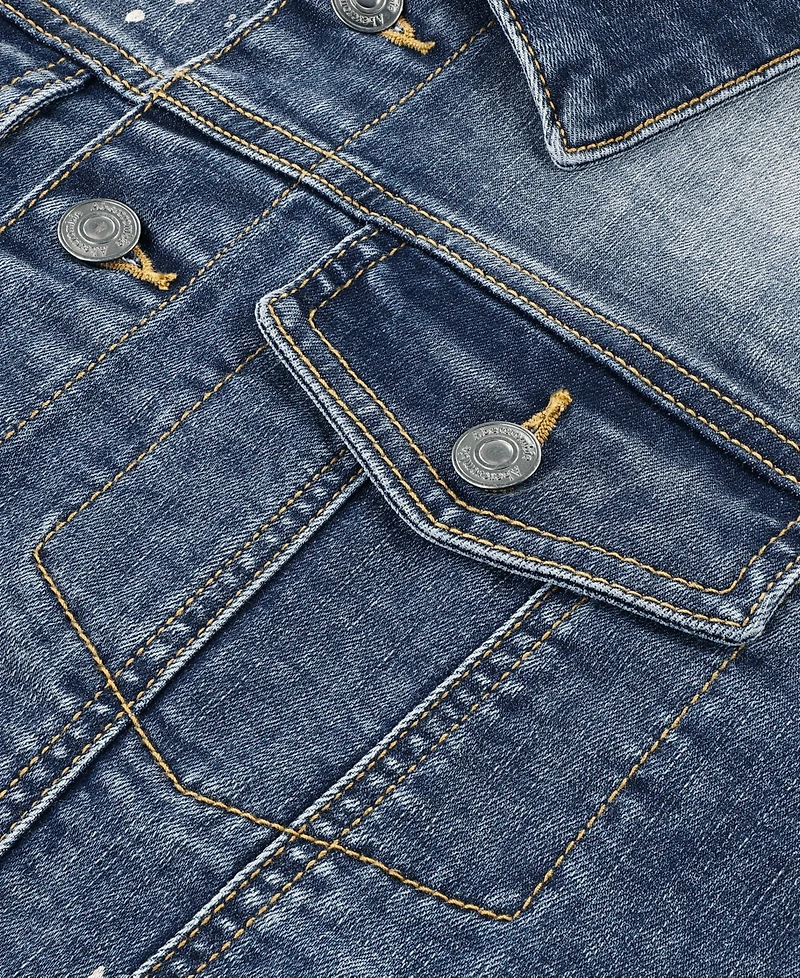 abercrombie kids Boys' 5-18 Long-Sleeve Hooded Denim Jacket