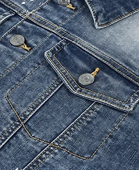 abercrombie kids Boys' 5-18 Long-Sleeve Hooded Denim Jacket