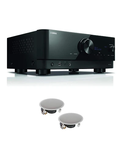 Yamaha Rx-V6A 7.2-Channel Dolby Atmos Av Receiver with In-Ceiling Speakers