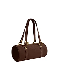 Coach Originals Kisslock Large Suede Barrel Shoulder Handbag
