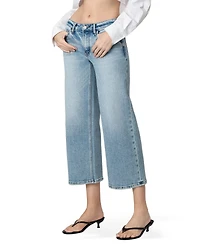 Vervet Women's Low Rise Tinted Crop Wide Leg Jeans