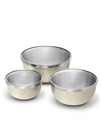 Caraway Premium Stainless Steel 6-Piece Mixing Bowl Set With Glass Lids