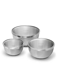 Caraway Premium Stainless Steel 6-Piece Mixing Bowl Set With Glass Lids