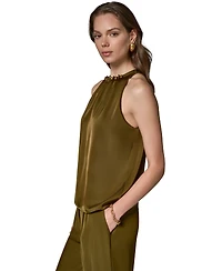 Donna Karan New York Women's Crewneck Sleeveless Top