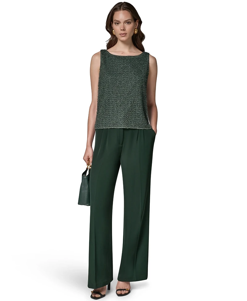 Donna Karan New York Women's Boat Neck Sleeveless Tank Top