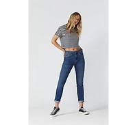 Mavi Jeans Women's Kathleen Mid Rise Boyfriend Feather Blue