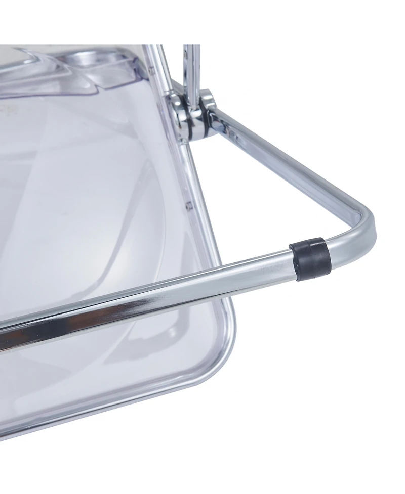Lawrence Acrylic Folding Chair With Metal Frame