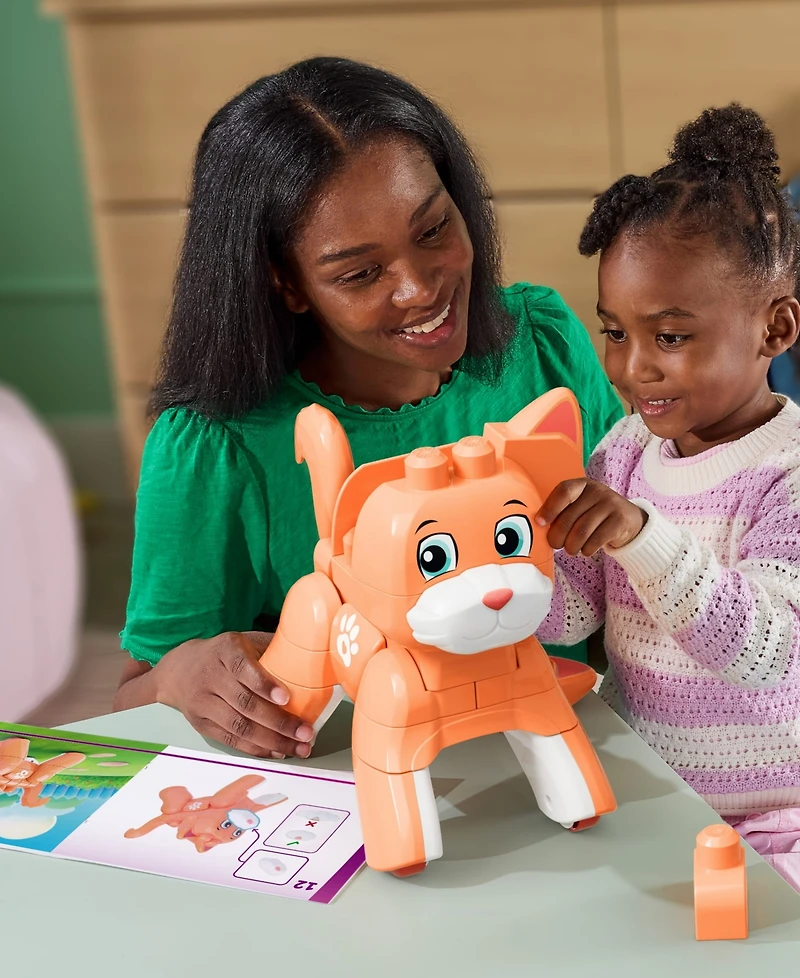 Mega Bloks Fisher-Price Rolling Kitten 3-in-1 25-Piece Building Set, Ages 3+