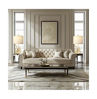 Sofucor 24" Two-piece Set of Table Lamps: Golden Brass Swan Table Lamps with Led Bulbs