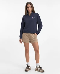 Champion Women's Navy Colorado Avalanche Power blend Quarter-Zip Sweatshirt