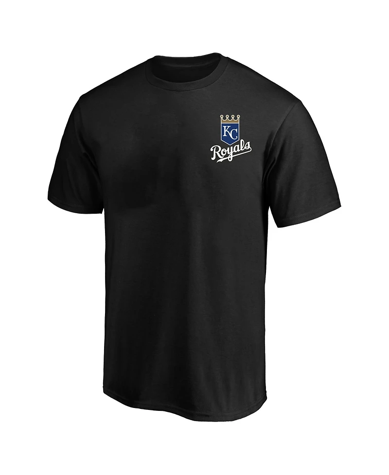 Fanatics Men's Profile Black Kansas City Royals Big Tall Two-Sided Graphic T-Shirt