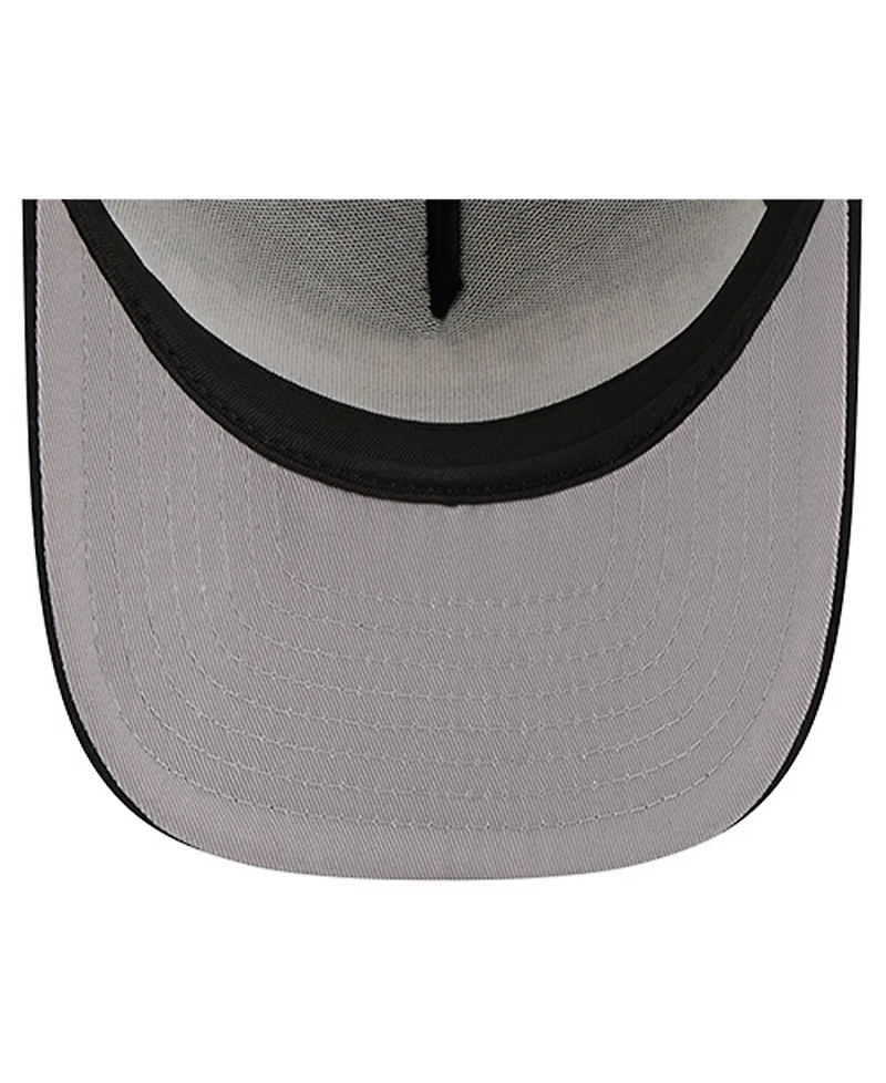 New Era Men's Black San Francisco Giants Vintage Arched Foam Front 9FIFTY A-Frame Adjustable Trucker Hat