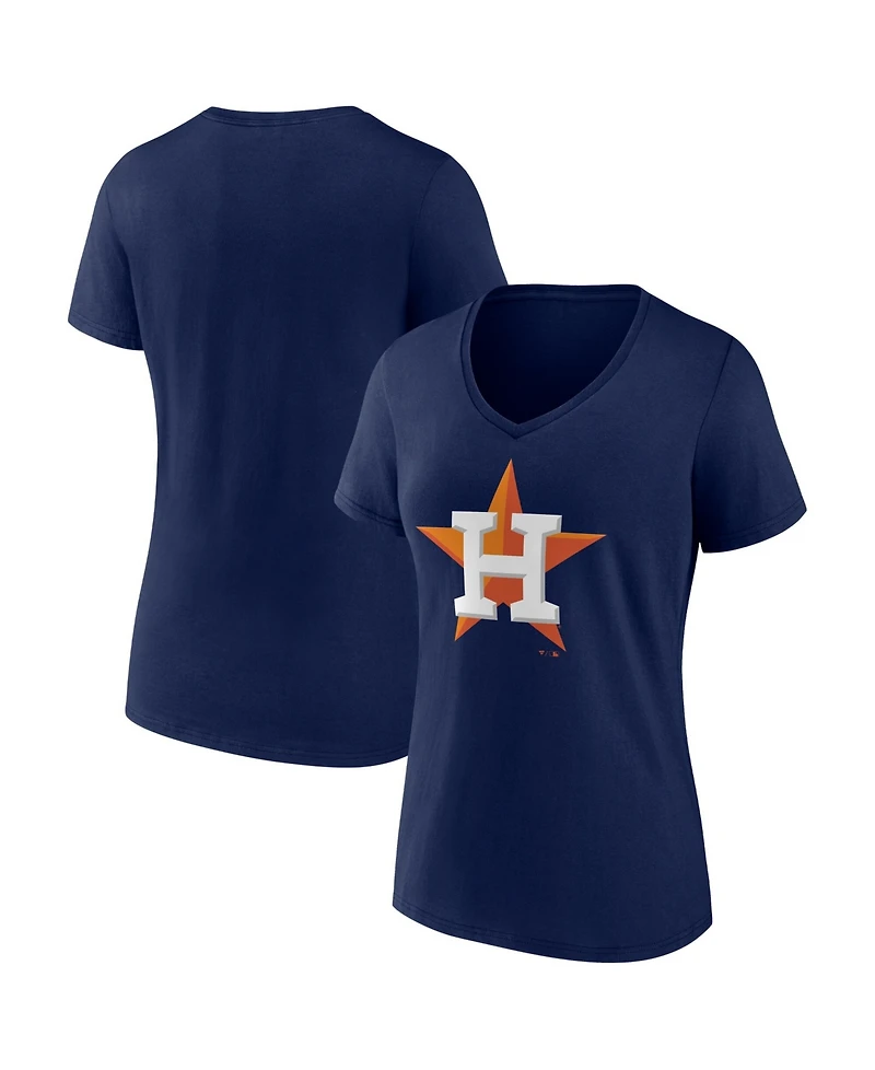 Logo Athletic Women's Navy Houston Astros V-Neck T-Shirt