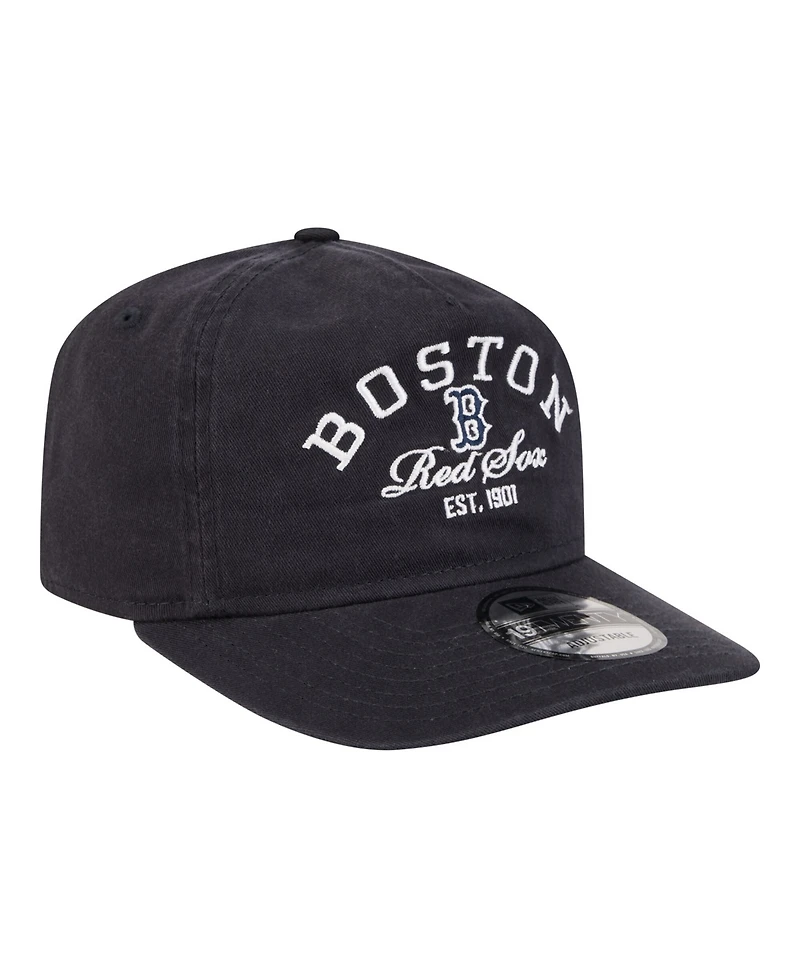 New Era Men's Navy Boston Red Sox Stacked 19TWENTY Adjustable Hat