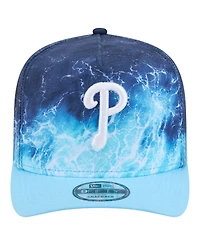 New Era Men's Light Blue Philadelphia Phillies Deep Water Pre-Curved 9FIFTY A-Frame Snapback Hat