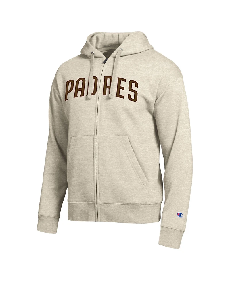 Champion Men's San Diego Padres Sand All-Star Wordmark Full-Zip Hoodie