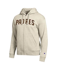 Champion Men's San Diego Padres Sand All-Star Wordmark Full-Zip Hoodie