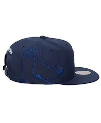 Mitchell & Ness Men's Navy Boston Red Sox Side Logo Snapback Hat
