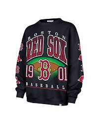 '47 Brand Women's Black Boston Red Sox Trendy Team Go Big Oversized Sweatshirt