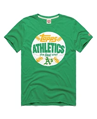 Homage Men's Green Athletics Mlb x Topps Baseball the Real One Tri-Blend T-Shirt