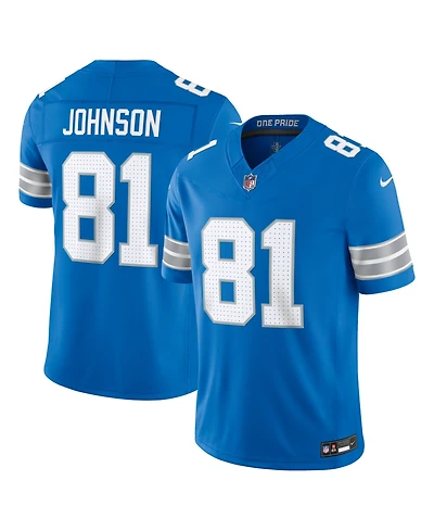 Nike Men's Calvin Johnson Blue Detroit Lions Vapor F.u.s.e. Stitched Retired Limited Jersey