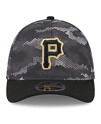 New Era Men's Black Pittsburgh Pirates Camo 39THIRTY A-Frame Flex Hat