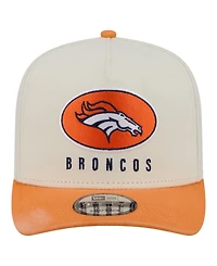 New Era Men's Cream/Orange Denver Broncos Washed A-Frame 9FIFTY Snapback Hat