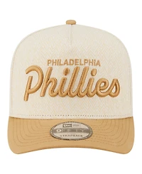 New Era Men's Cream Philadelphia Phillies Herringbone 9FIFTY A-Frame Snapback Hat