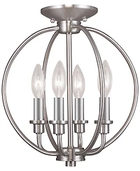 Livex Milania 4-Light Flushmount