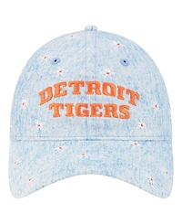 New Era Women's Light Blue Detroit Tigers Daisy All Over 9TWENTY Adjustable Hat