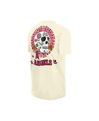 New Era Men's Natural los Angeles Angels Dia de Muertos Sugar Skull T-Shirt