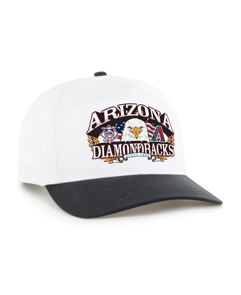 '47 Brand Men's White/Black Arizona Diamondbacks Americana Eagle Hitch Adjustable Hat