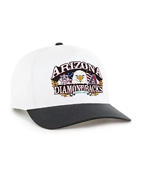 '47 Brand Men's White/Black Arizona Diamondbacks Americana Eagle Hitch Adjustable Hat