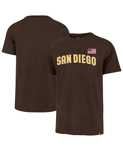 '47 Brand Men's Brown San Diego Padres Heritage U.s. Flag T-Shirt