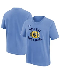 Nike Big Boys and Girls Light Blue Milwaukee Brewers Hometown Collection T-Shirt