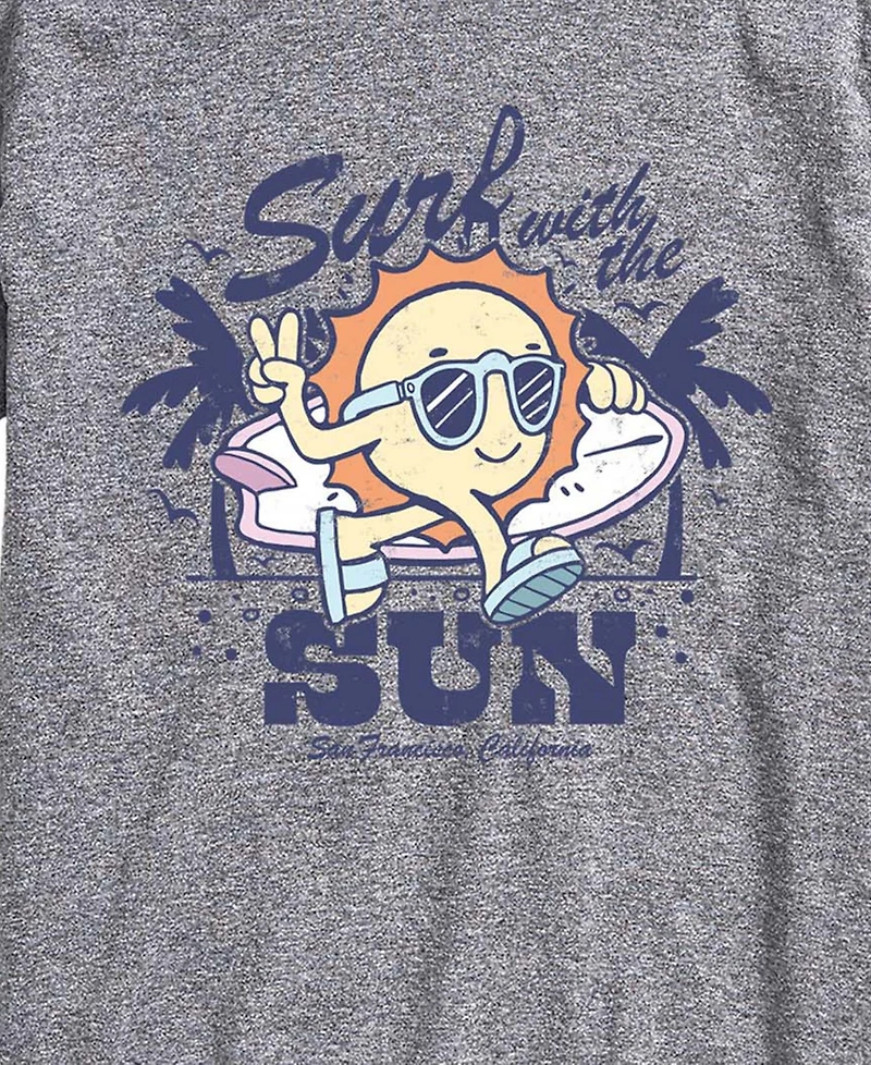 Airwaves Men's Instant Message Surf With The Sun Graphic T-Shirt