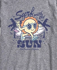 Airwaves Men's Instant Message Surf With The Sun Graphic T-Shirt