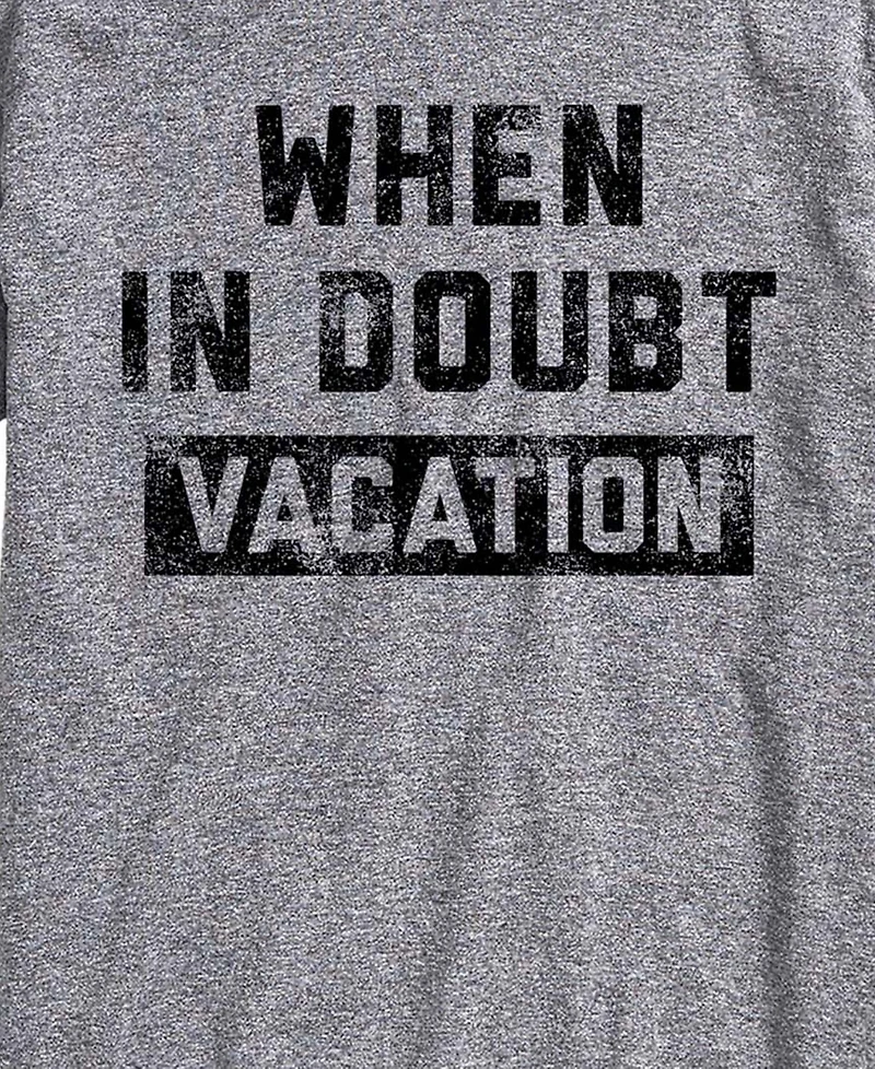 Airwaves Men's Instant Message When Doubt Vacation Graphic T-Shirt