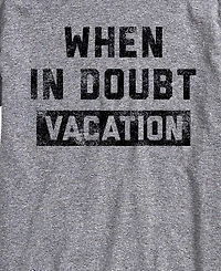 Airwaves Men's Instant Message When Doubt Vacation Graphic T-Shirt