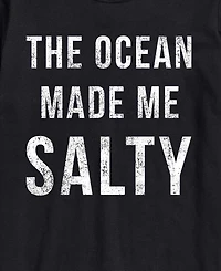 Airwaves Men's Instant Message The Ocean Made Me Salty Graphic T-Shirt