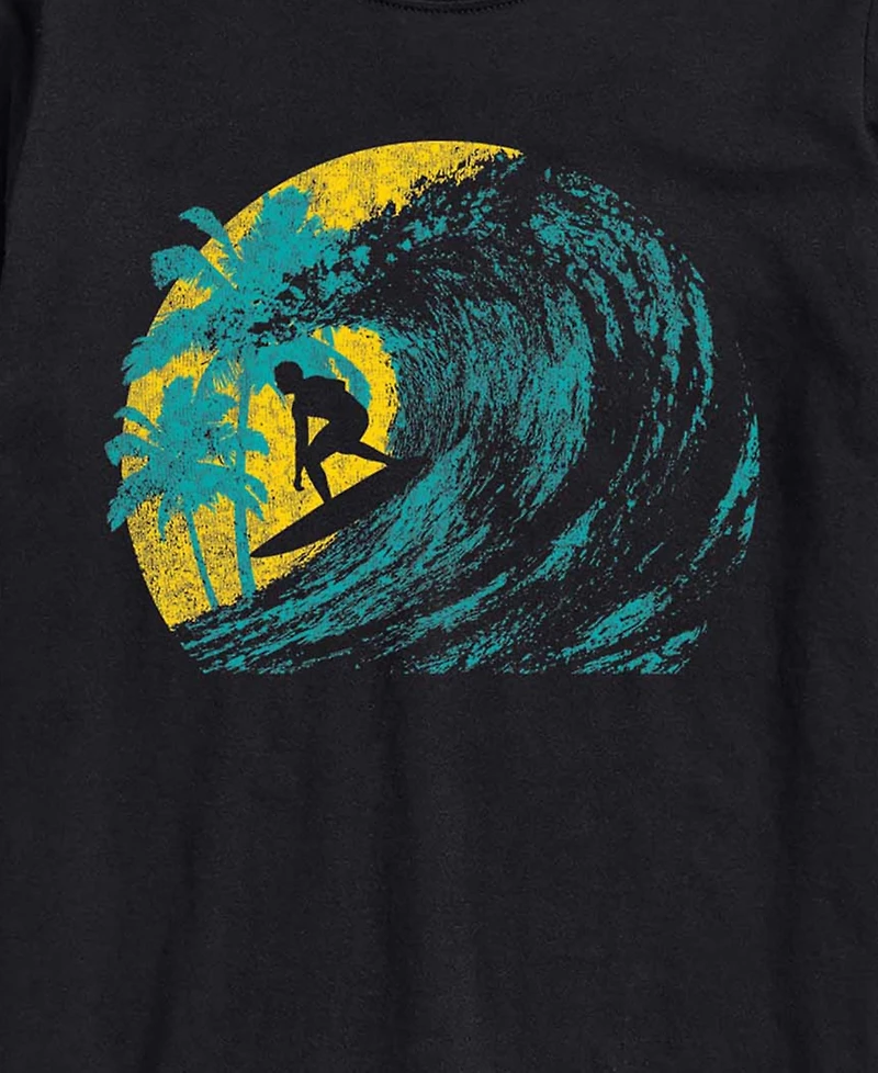 Airwaves Men's Retro Surfer Palm Tree Graphic T-Shirt