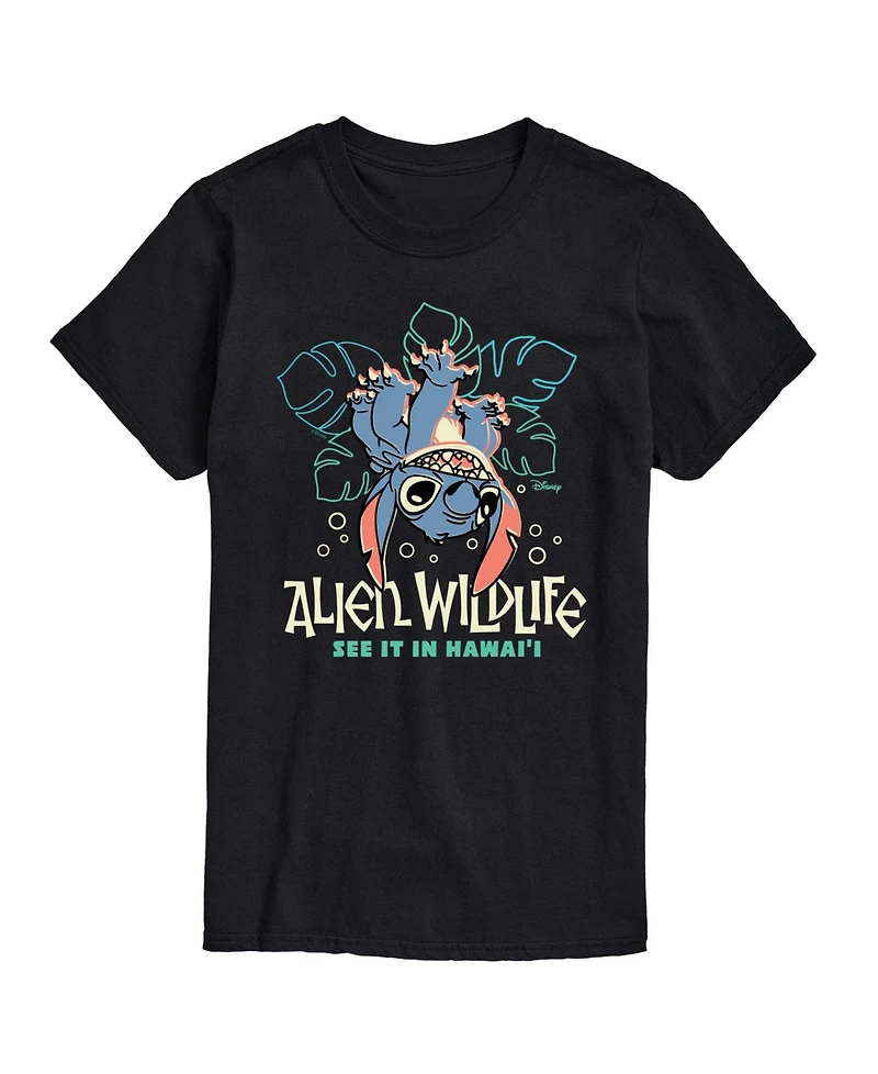 Airwaves Men's Lilo And Stitch Alien Wildlife Graphic T-Shirt