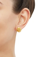 Macy's Flower Stud Earrings in 10k Yellow Gold